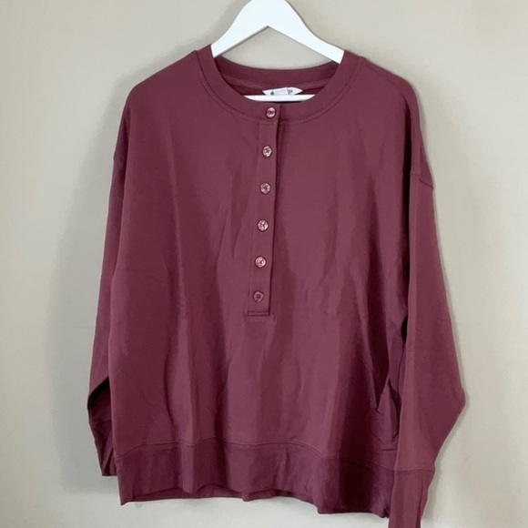 Athleta Tops - Athleta Balance Henley Sweatshirt